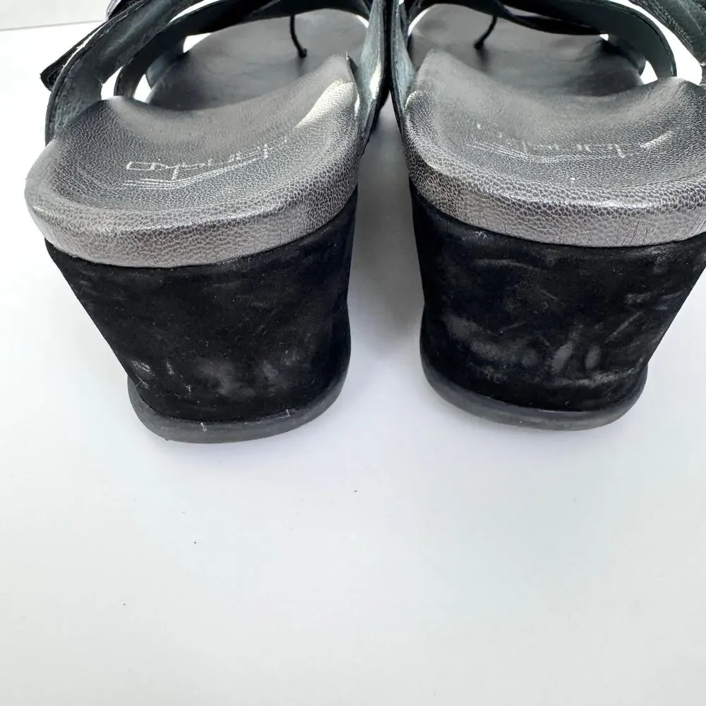 Dansko Womens Aubree Nubuck Sandal Sz 42 / 11.5-12 Leather Comfort Minimal Black
